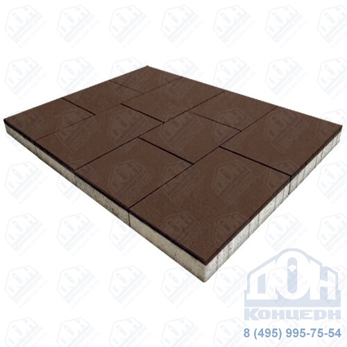 Тротуарная плитка Инсбрук Ланс, 60 мм, коричневый, гладкая