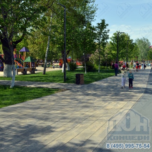 Тротуарная плитка Парк Плейс, 80 мм, ColorMix Умбра, гладкая