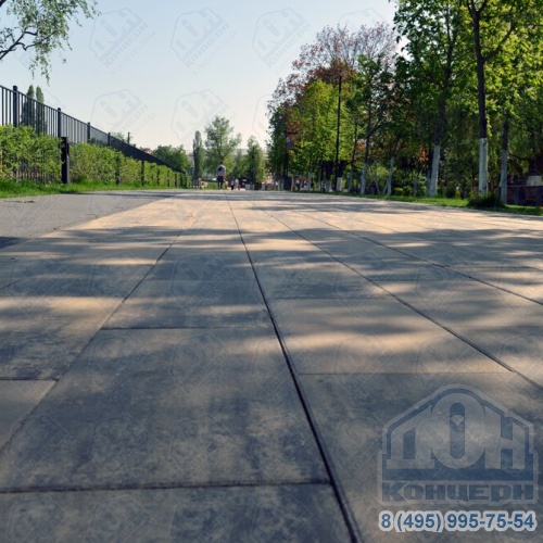 Тротуарная плитка Парк Плейс, 80 мм, ColorMix Умбра, гладкая