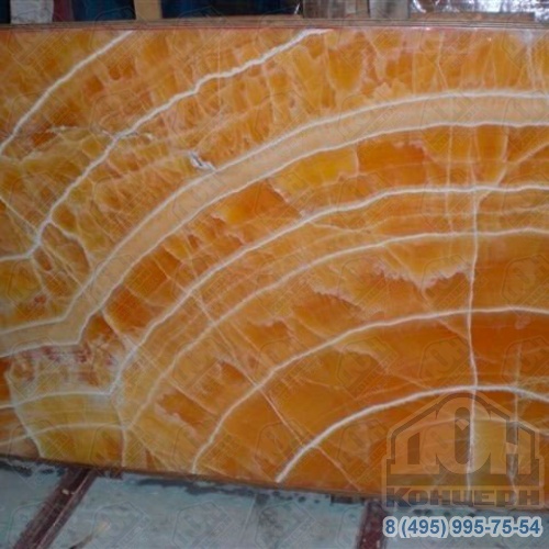 Натуральный камень оникс «Onice Orange» для облицовки