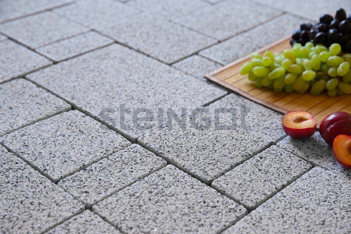 Тротуарнаяя плитка Steingot Granit Premium Бавария Bianco Nero