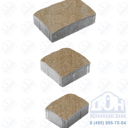 Тротуарная плитка  «УРИКО» - А.1.УР.4 Искусственный камень Степняк, комплект из 3 видов плит