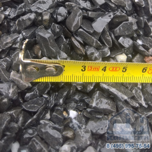 Крошка мрамор черный галтованный 5-10 мм состаренный (Антик)
