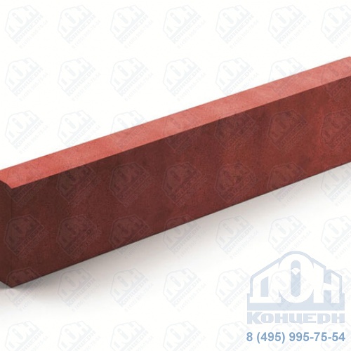 Бордюрный бетонный камень для тротуаров Standard 500х200х80 Красный