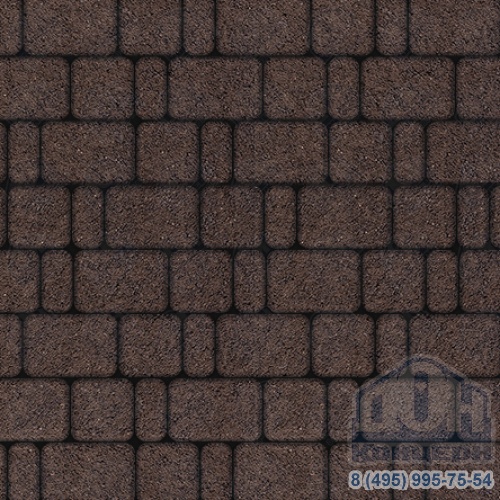 Тротуарная плита бетонная «КЛАССИКО» - Б.1.КО.6 Гранит Коричневый, комплект из 3 видов плит