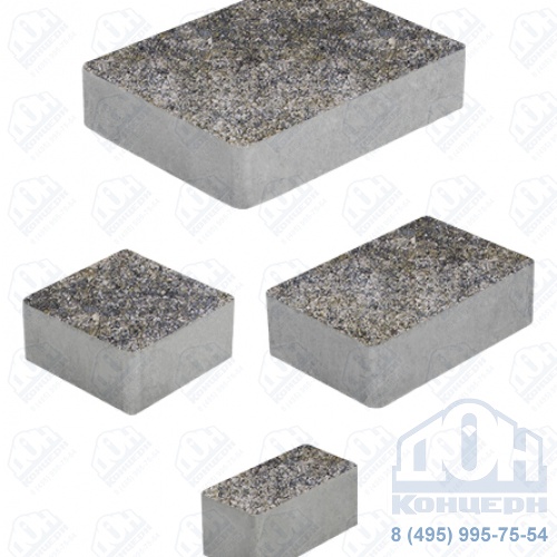 Тротуарная плитка  «МЮНХЕН» - Б.2.Фсм.6 Искусственный камень Габбро, комплект из 4 видов плит