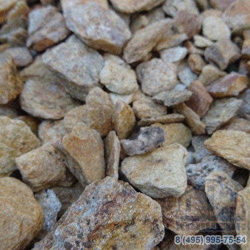 Каменная крошка златолит желтый 5-20 мм
