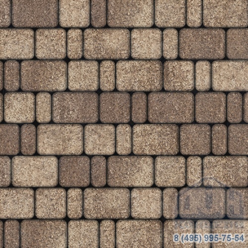 Тротуарная плита бетонная «КЛАССИКО» - Б.1.КО.6 Листопад гранит Хаски, комплект из 3 видов плит