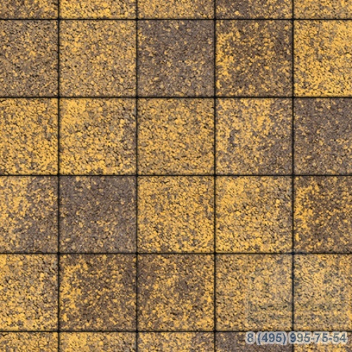 Тротуарная плита бетонная «ЛА-ЛИНИЯ» - Б.2.К.6 Листопад гладкий Янтарь