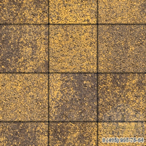 Тротуарная плита бетонная «ЛА-ЛИНИЯ» - Б.1.К.8 Листопад гладкий Янтарь