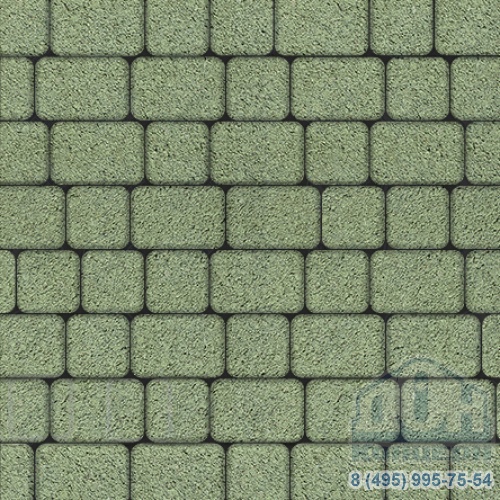 Тротуарная плитка  «КЛАССИКО» - А.1.КО.4 Стандарт Зелёный, комплект из 2 видов плит