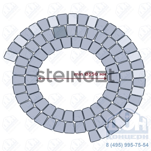 Тротуарная плитка Steingot Granit Premium Классика Арко «Bianco Nero»
