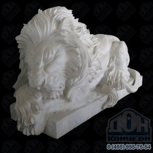 Скульптура из мрамора Спящий Лев А-012