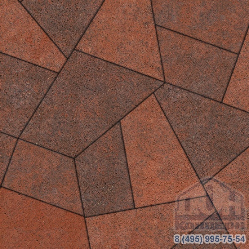 Тротуарная плитка  «ОРИГАМИ» - Б.4.Фсм.8 Листопад гранит Барселона комплект из 6 видов плит