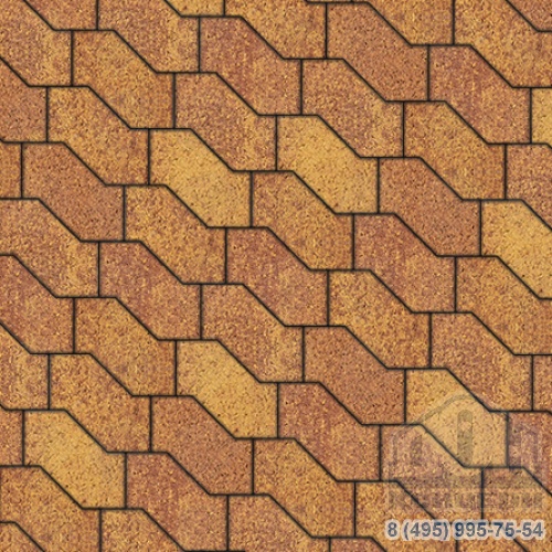 Тротуарная плита бетонная «S-ФОРМА» - В.3.Ф.10 Листопад гладкий Каир