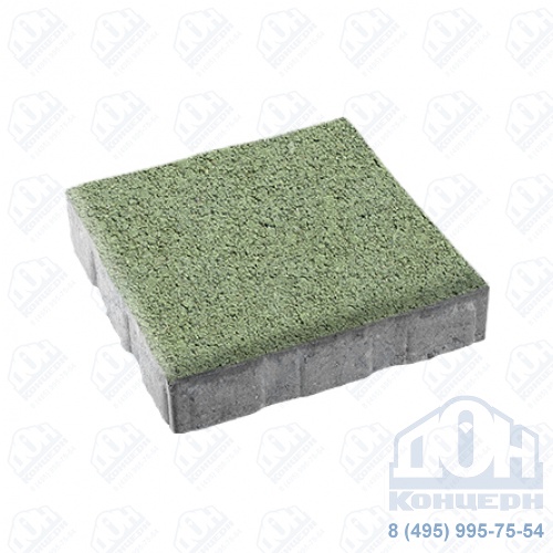 Тротуарная плита бетонная «КВАДРУМ» - Б.7.К.8 Стандарт Зеленый
