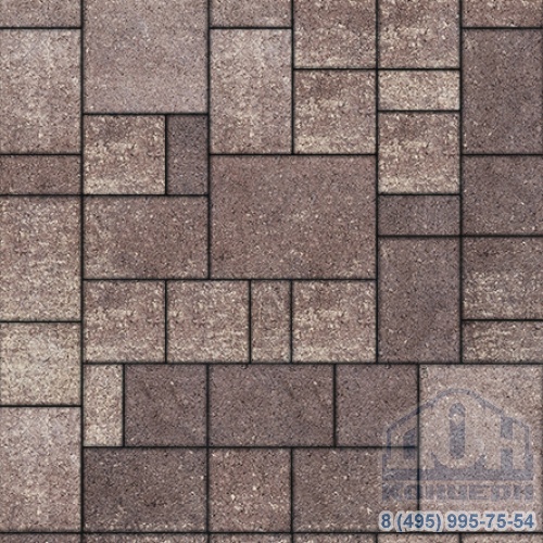 Тротуарная плитка  «МЮНХЕН» - Б.2.Фсм.6 Искусственный камень Плитняк, комплект из 4 видов плит