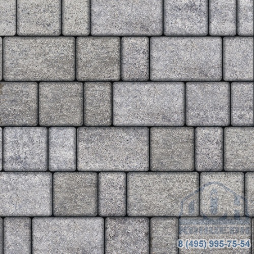 Тротуарная плитка  «СТАРЫЙ ГОРОД» - Б.1.Фсм.8 Искусственный камень Шунгит, комплект из 3 видов плит