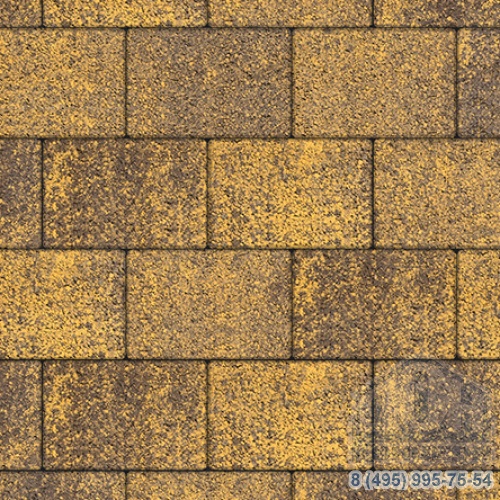 Тротуарная плита бетонная «ЛА-ЛИНИЯ» - Б.1.П.8 Листопад гладкий Янтарь