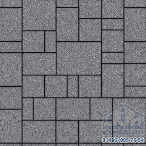 Тротуарная плитка  «МЮНХЕН» - Б.2.Фсм.6 Стандарт Серый, комплект из 4 видов плит