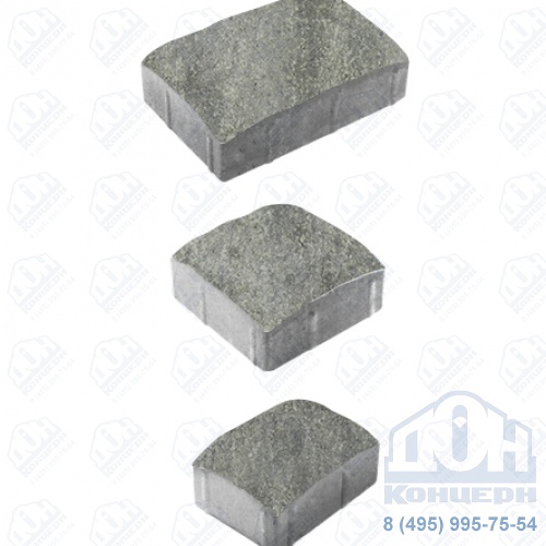 Тротуарная плитка  «УРИКО» - А.1.УР.4 Искусственный камень Шунгит, комплект из 3 видов плит
