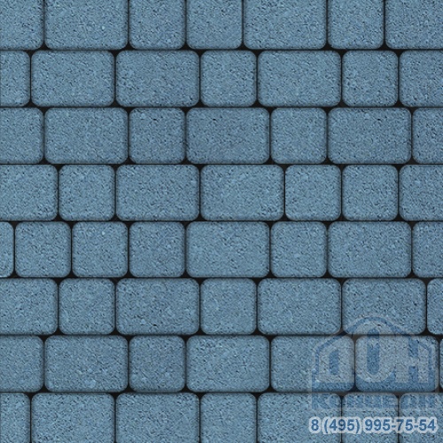 Тротуарная плитка  «КЛАССИКО» - А.1.КО.4 Стандарт Синий, комплект из 2 видов плит