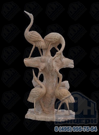 Скульптура из мрамора Цапли А-024