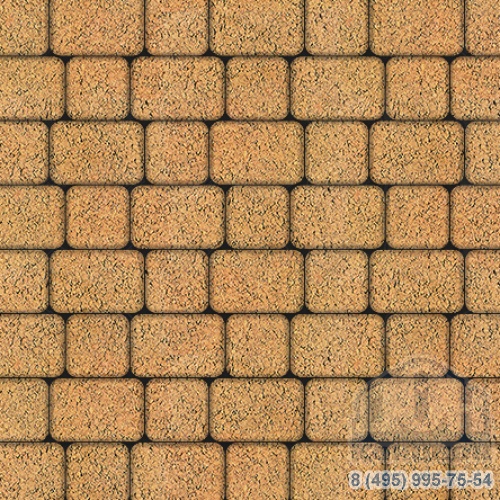 Тротуарная плитка  «КЛАССИКО» - Б.1.КО.6 М Листопад гладкий Сахара, комплект из 2 видов плит