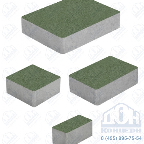 Тротуарная плитка  «МЮНХЕН» - Б.2.Фсм.6 Стандарт Зелёный, комплект из 4 видов плит