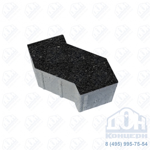 Тротуарная плита бетонная «S-ФОРМА» - В.3.Ф.10 Стоунмикс черный
