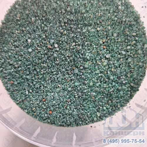 Крашеный песок зеленый 0,4-0,8 мм