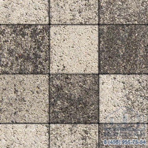 Тротуарная плита бетонная «ЛА-ЛИНИЯ» - Б.1.К.8 Листопад гладкий Антрацит