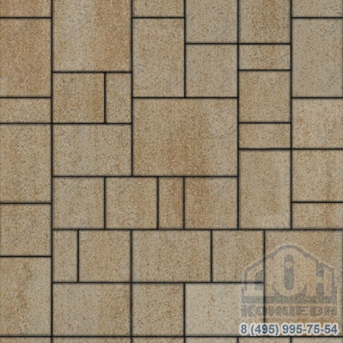 Тротуарная плитка  «МЮНХЕН» - Б.2.Фсм.6 Искусственный камень Степняк, комплект из 4 видов плит