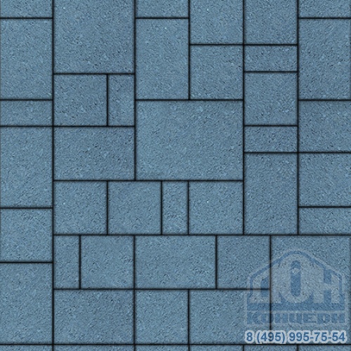 Тротуарная плитка  «МЮНХЕН» - Б.2.Фсм.6 Стандарт Синий, комплект из 4 видов плит