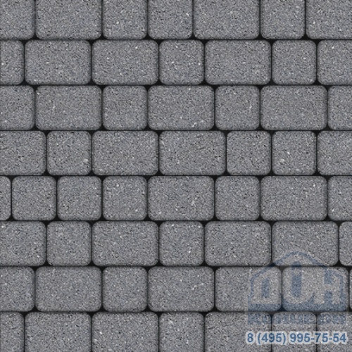 Тротуарная плитка  «КЛАССИКО» - А.1.КО.4 Гранит Серый, комплект из 2 видов плит