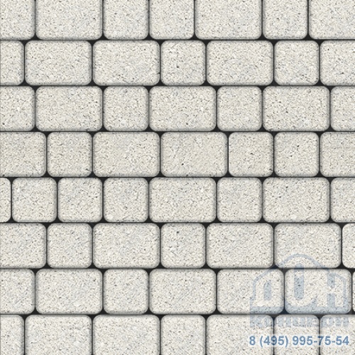 Тротуарная плитка  «КЛАССИКО» - Б.1.КО.6 М Стандарт Белый, комплект из 2 видов плит