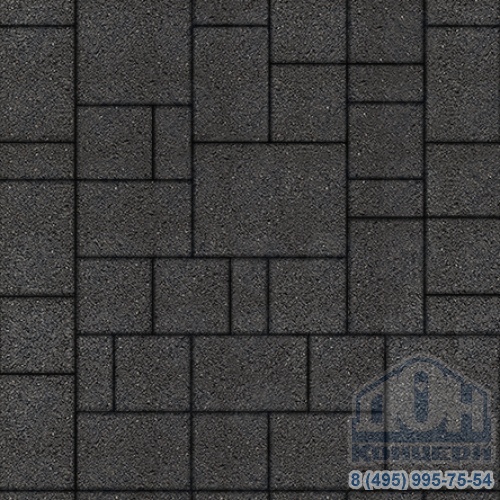 Тротуарная плитка  «МЮНХЕН» - Б.2.Фсм.6 Стандарт Черный, комплект из 4 видов плит