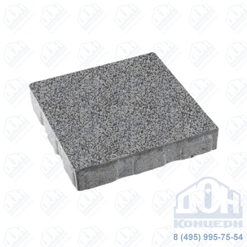 Тротуарная плита бетонная «КВАДРУМ» - Б.7.К.8 Гранит+ серый с черным