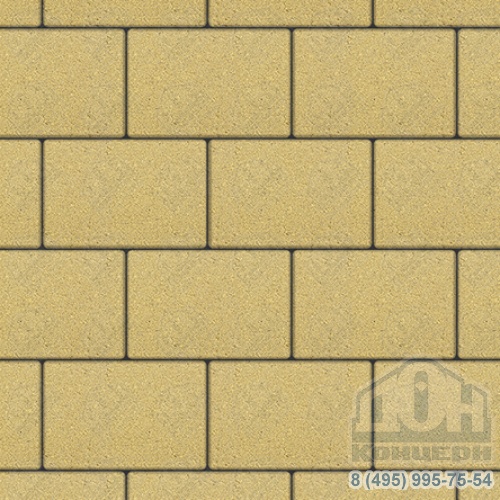 Тротуарная плита бетонная «ЛА-ЛИНИЯ» - Б.1.П.8 Стандарт Желтый
