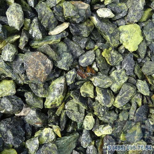Каменная крошка змеевик зеленый фр. 10-20 мм
