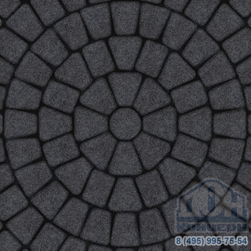 Тротуарная плитка  «КЛАССИКО» - Б.2.КО.6 Стоунмикс черный, комплект из 3 видов плит