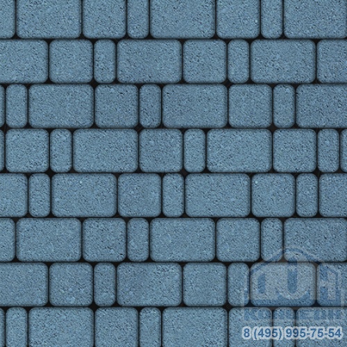 Тротуарная плита бетонная «КЛАССИКО» - Б.1.КО.6 Гранит Синий, комплект из 3 видов плит