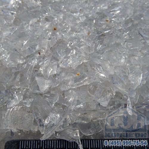 Стеклянная крошка хрустальная прозрачная белая фр. 5-10 мм