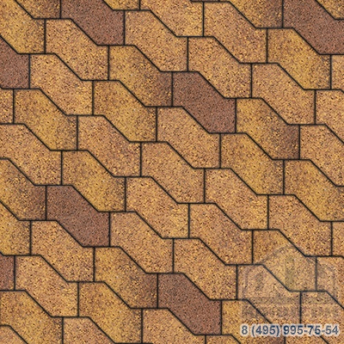 Тротуарная плита бетонная «S-ФОРМА» - В.3.Ф.10 Листопад гладкий Осень