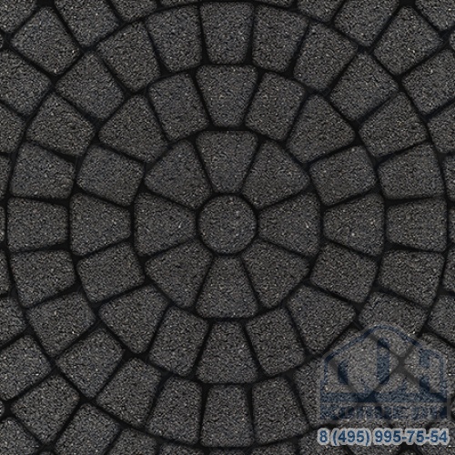 Тротуарная плитка  «КЛАССИКО» - Б.2.КО.6 Гранит Черный, комплект из 3 видов плит