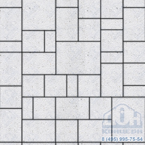 Тротуарная плитка  «МЮНХЕН» - Б.2.Фсм.6 Стоунмикс Белый, комплект из 4 видов плит