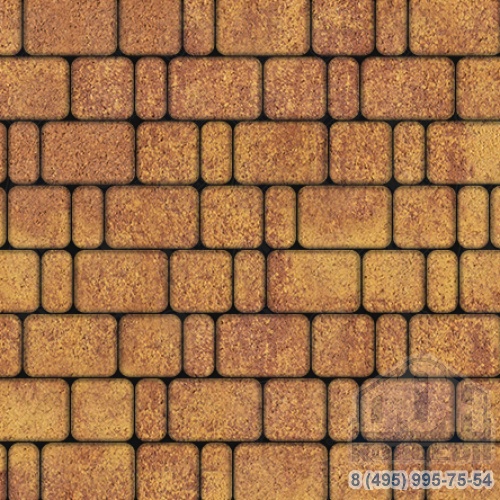 Тротуарная плита бетонная «КЛАССИКО» - Б.1.КО.6 Листопад гранит Каир, комплект из 3 видов плит