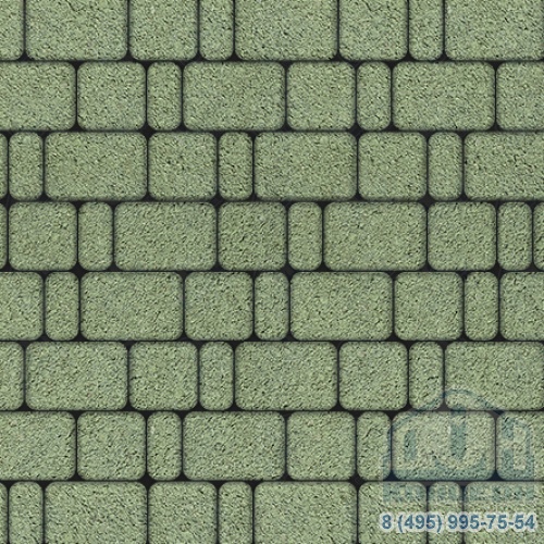 Тротуарная плита бетонная «КЛАССИКО» - Б.1.КО.6 Гранит Зеленый, комплект из 3 видов плит