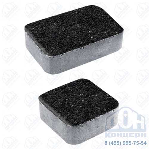 Тротуарная плитка  «КЛАССИКО» - А.1.КО.4 Стоунмикс черный, комплект из 2 видов плит