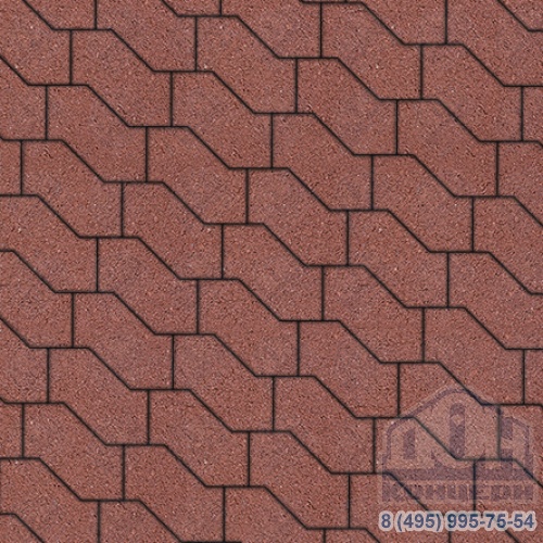 Тротуарная плита бетонная «S-ФОРМА» - В.3.Ф.10 Стандарт Красный